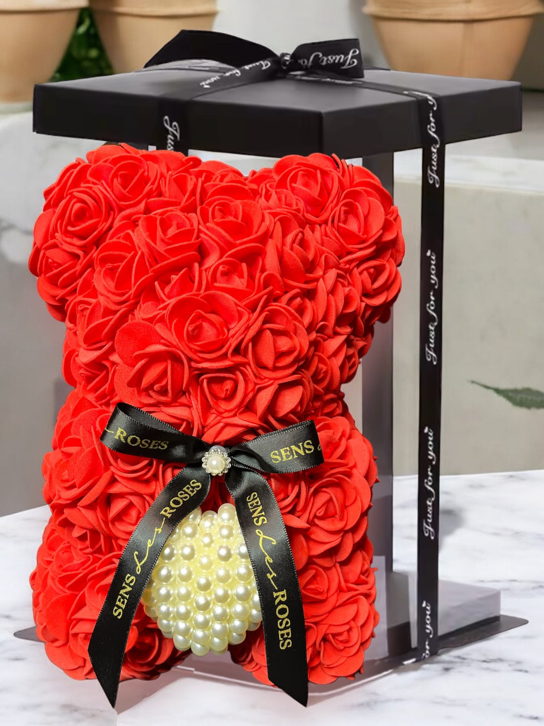 Rose Bear with Pearls